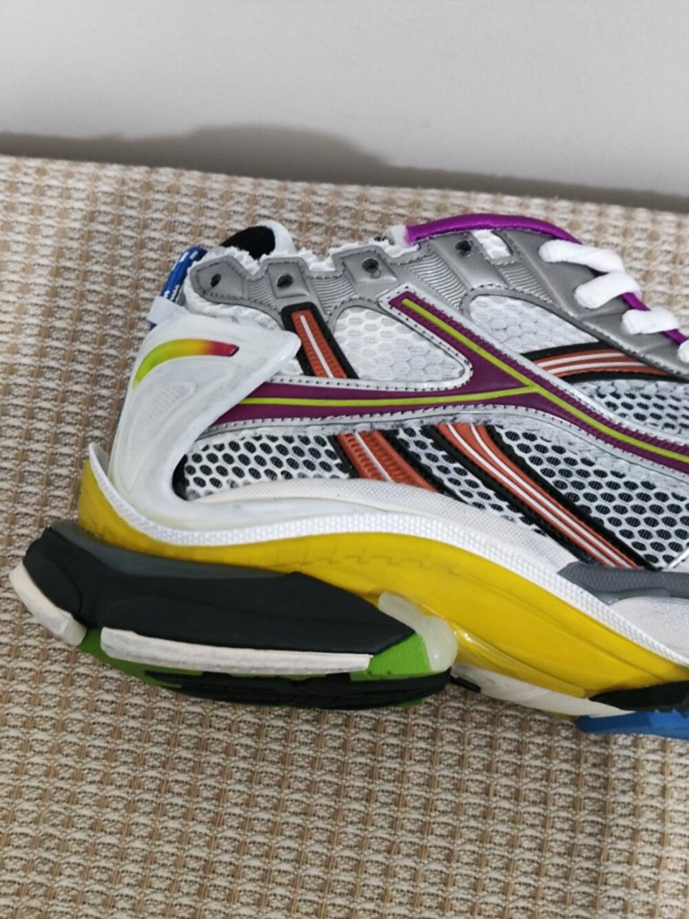 Balenciaga Runner Multicolor Mesh & Leather Sneakers - Picture 8 of 11